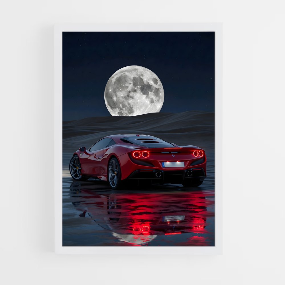 Poster Vitesse Désertique – affiche Ferrari (vue 3)